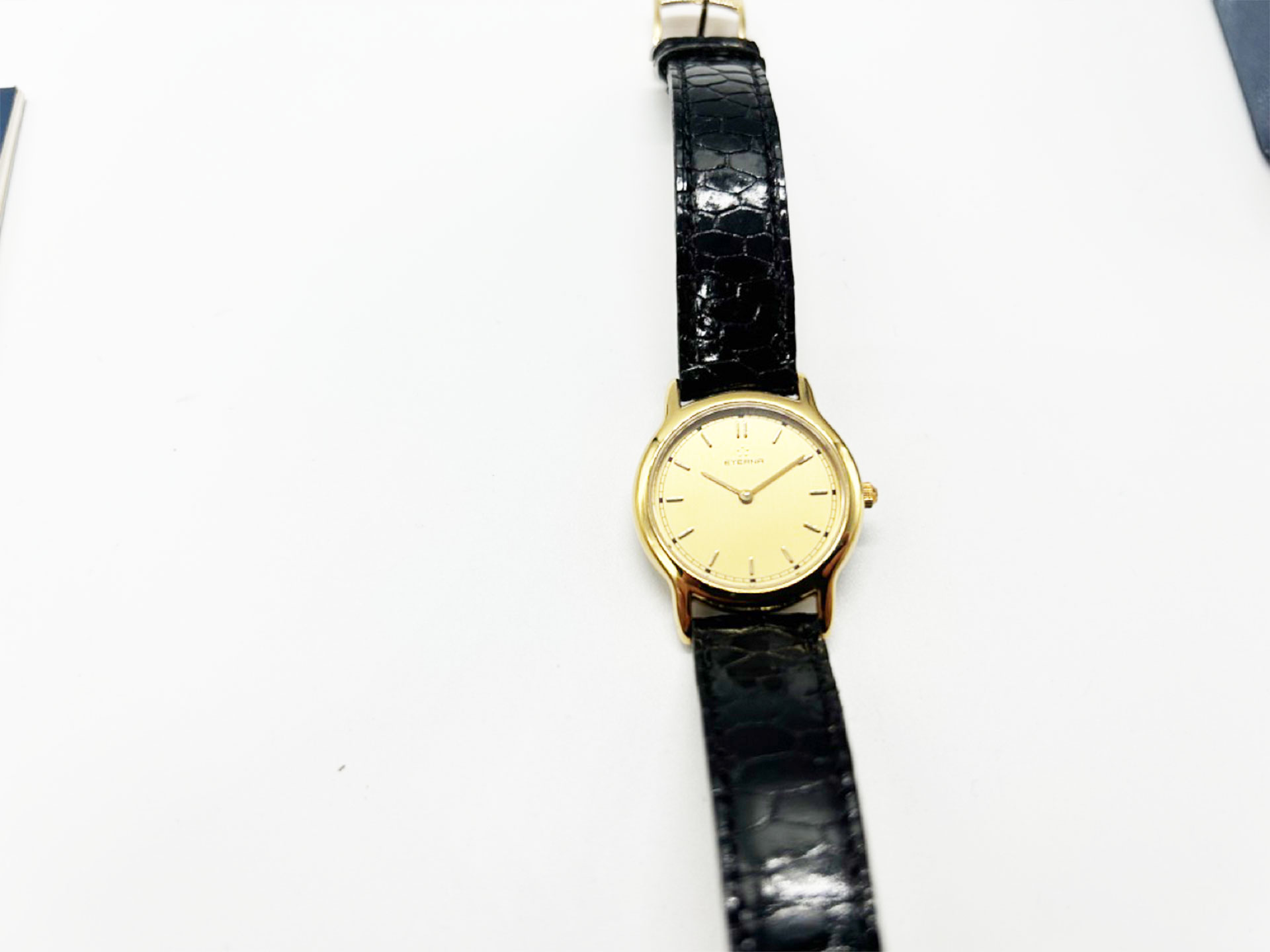 時計ETERNAエテルナ k18 クォーツレディース稼動品未使用 金無垢750 - 時計